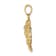 14k Yellow Gold 3D Textured Large Aquarius Zodiac pendant