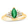 0.69ctw Emerald and Diamond Ring in 14k Yellow Gold