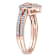 Morganite and Diamond 10K Rose Gold Ring 0.73ctw