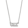 Rhodium Over Sterling Silver LogoArt Phi Sigma Sigma Medium Pendant Necklace