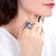 Multi-color Quartz, Blue Topaz and Green Nanocrystal Rhodium Over
Sterling Silver Ring