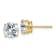 14K Yellow Gold 2.5ct. 7.0mm Round D E F Pure Light Moissanite Earrings