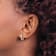 Diamond Hinged Hoop Earrings In 10K White Gold 0.12ctw