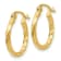 14k Yellow Gold 12mm x 2mm Twist Polished Hoop Earring