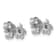 Rhodium Over Sterling Silver Crystal Inlay Tiny Turtle Earrings
