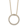 10k Yellow Gold 0.46 ctw Diamond Circle Pendant with 18 inch Cable Chain