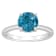 8mm Round London Blue Topaz With Diamond Accents Rhodium Over Sterling
Silver Hidden Halo Ring