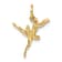 14k Yellow Gold Textured Ballerina Charm Pendant