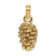 14k Yellow Gold 3D Textured Pinecone Charm