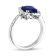 2.85ctw Diamond and Sapphire Ring in 14k White Gold