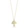 Sterling Statements 14K Yellow Gold Over Sterling Silver CZ Mushroom Necklace