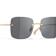 Chanel Gold Tone Square Frame / Gray Lenses Sunglasses