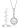 CZ Halo Drop Pendant In Sterling Silver 16 Inch