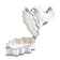GLIDER Pink and White Ice Skate Trinket Box