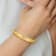 14K Yellow Gold 7/16 Oversize Florentine Hinged Bangle Bracelet