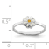 Rhodium Over Sterling Silver White and Yellow Enameled Daisy Children's Ring
