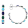 Blue Turquoise, Lapis Lazuli And Malachite Hoop Earrings In Silver 5x3.5mm