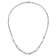 Rhodium Over Sterling Silver Fancy Cubic Zirconia Paperclip Link Necklace