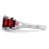 Rhodium Over Sterling Silver Garnet Ring