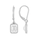 Moissanite Emerald-Cut Solitaire Drop Earrings in Platinum-Enhanced
Sterling Silver