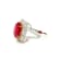 5.37 Ctw Ruby and 0.75 Ctw White Diamond Ring in 18K 2-Tone