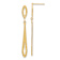 14k Yellow Gold Diamond-Cut Teardrop Dangle Earrings