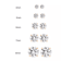 14k White Gold Cubic Zirconia Stud Earrings - 3MM