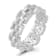 Sterling Statements Rhodium Over Sterling Silver CZ Spiral Band Ring