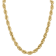 14k Yellow Gold 10mm Solid Diamond-Cut Rope 22 Inch Chain