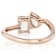 Aquamarine And Morganite Bypass Ring In 18K Rose Gold Over Sterling
Silver 1.25ctw