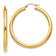14k Yellow Gold 1 3/4" Polished Tube Hoop Earrings