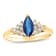 0.69ctw Sapphire and Diamond Ring in 14k Yellow Gold