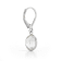 Round White Quartz Rhodium Over Sterling Silver Earrings 5.00ctw