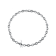 Pave CZ Oval Link Chain Necklace In Sterling Silver 16 Inch
