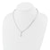 Rhodium Over Sterling Silver Cubic Zirconia Paperclip Link Lariat Necklace