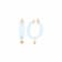 14K Yellow Gold Over Sterling Silver Acrylic Mini Star Charm Hoop
Earrings in Pastel Blue