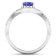1.33ctw Violet Tanzanite and Diamond 14K White Gold Halo Ring