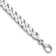 Rhodium Over 10k White Gold 7.4mm Hand Polished Fancy Link Bracelet