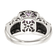 Amethyst Sterling Silver and 14k Gold Accent Antiqued Ring 1.00ct