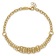 14K Yellow Gold Polished and Textured 3 Layer Fancy with 0.5-inch Ext. Bracelet