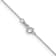 Rhodium Over 14k White Gold 0.5mm Solid Box 18 Inch Chain