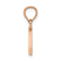 14k Rose Gold Polished Block Letter W Initial Pendant