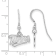Rhodium Over Sterling Silver MLB LogoArt Minnesota Twins Dangle Earrings