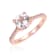 Round White Topaz 14K Rose Gold Over Sterling Silver Ring, 3.28ctw
