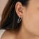 White Cubic Zirconia Platinum Over Sterling Silver Hoops 1.32ctw