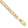 14K Yellow Gold 4mm Flat Figaro Chain Bracelet
