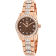 Jivago Women's Magnifique Chocolate Brown Dial Rose Stainless Steel Watch