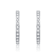 CZ Huggie Earrings In Sterling Silver