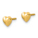 14k Yellow Gold Children's Heart Stud Earrings