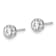 Rhodium Over 10k White Gold 6mm 0.32ctw Diamond Cluster Stud Earrings